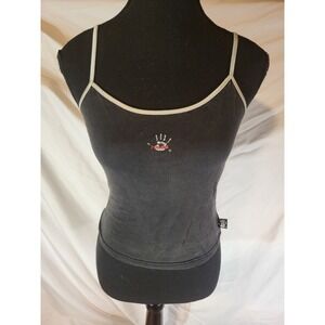 Vintage Y2k Size M Cropped Mudd Black Tank Top Read